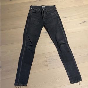 Aritzia Citizens of Humanity ripped jeans